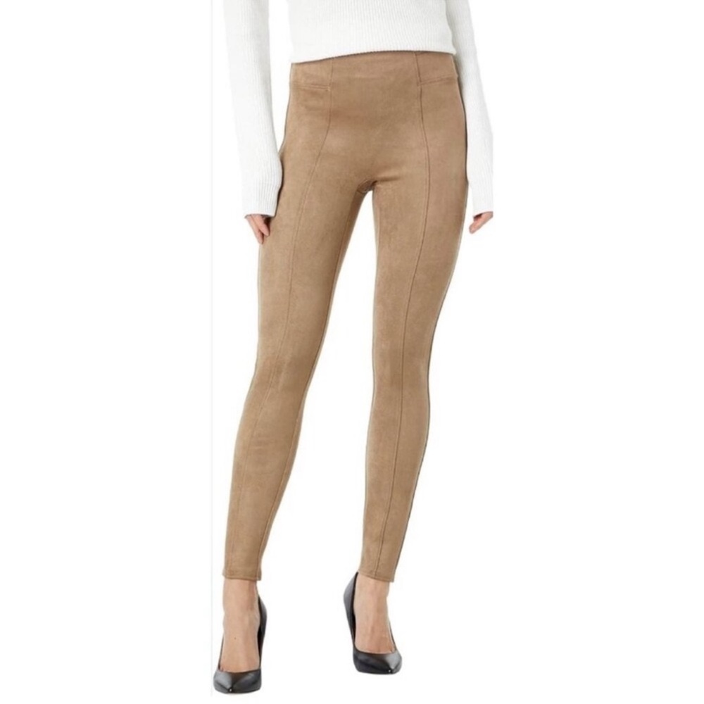 SPANX Camel Faux Suede Leggings NWOT fits like a small